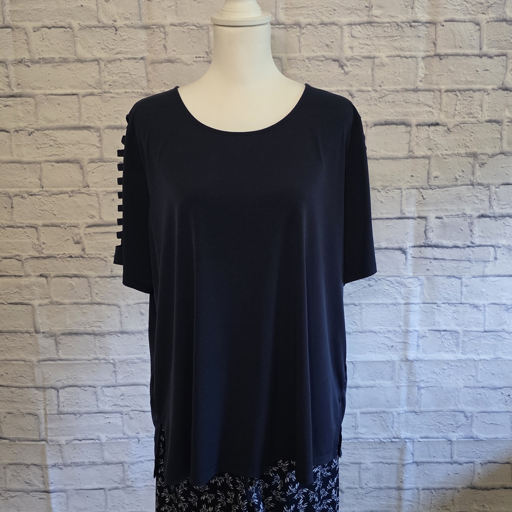Michael Kors Midnight Blue Short Sleeve Top